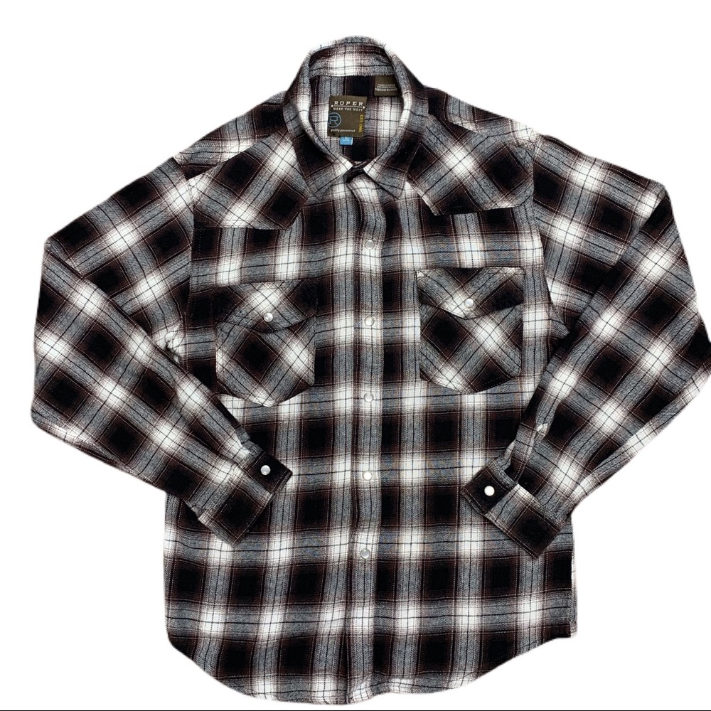 Roper Boys‎ Western Flannel Shirt Size Large